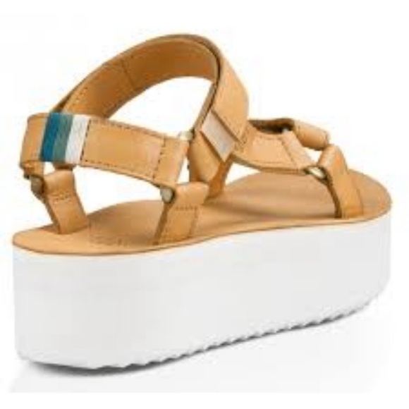 ISO Teva Flatform Universal Leather Crafted Tan - Picture 2 of 6